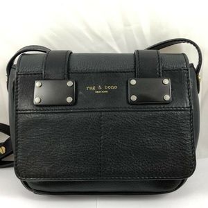 Rag & Bone Mini Pilot Leather Crossbody Bag Black